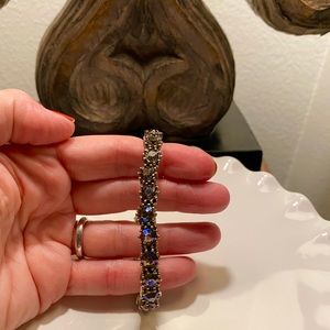 Cornflower Blue/Gray Gemstone Bracelet